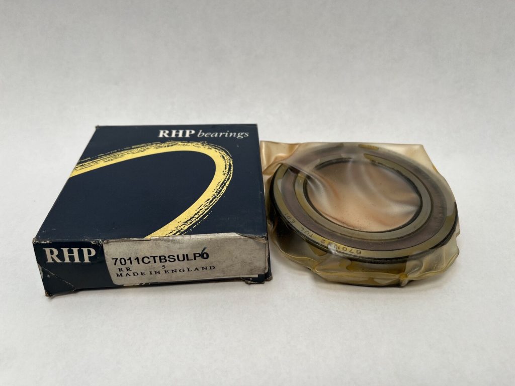 Angular Contact Ball Bearing - 55 mm ID, 90 mm OD, 18 mm Width, Open, 15° Contact Angle, Light Preload, Phenolic Cage