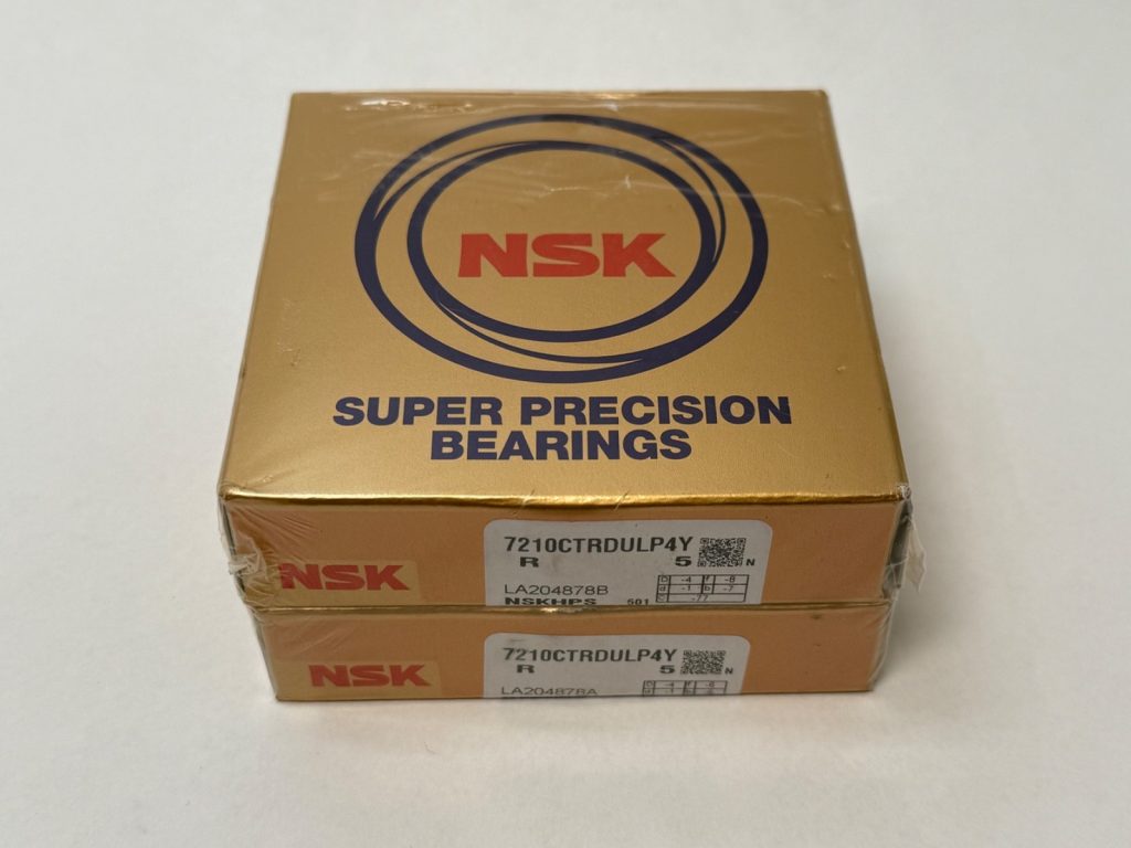 Super Precision Angular Contact Ball Bearing Matched Pair (2 Pcs), 50 x 90 x 20 mm, 15 Degree Contact Angle, Light Preload, ABEC-7 P4Y, Phenolic Cage