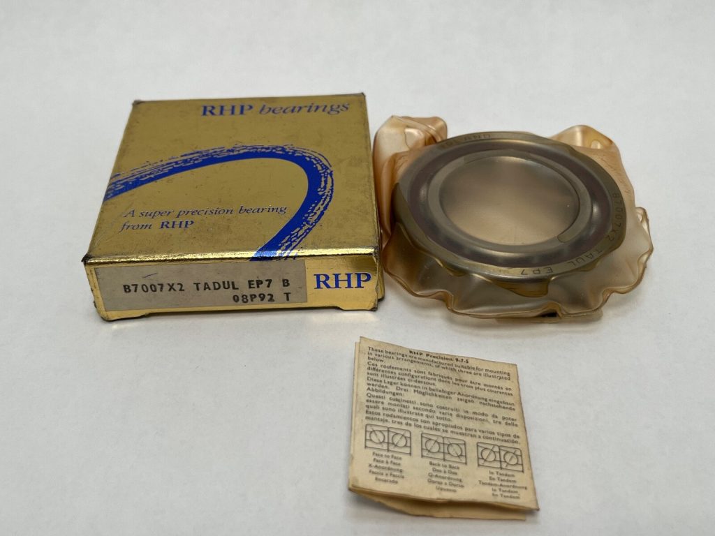 Angular Contact Ball Bearing - Straight Bore, 35 mm ID, 62 mm OD, 14 mm Width, Open, 15° Contact Angle, Light Preload, Universally Ground