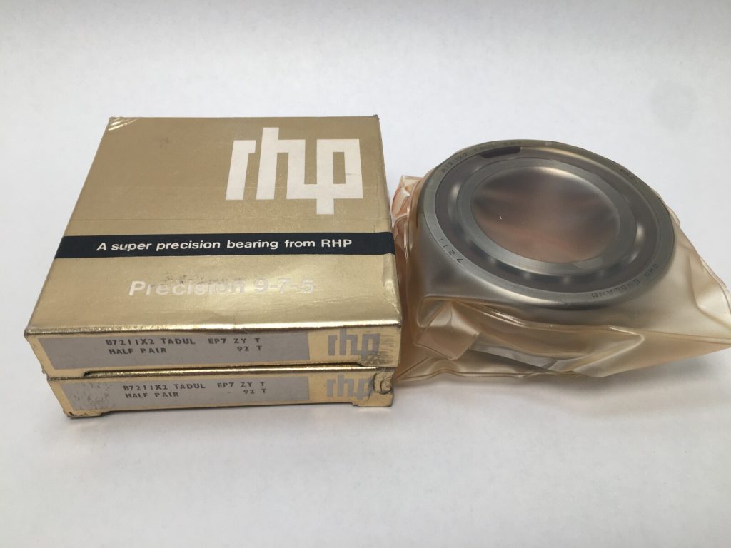 Super Precision Angular Contact Ball Bearing Duplex Pair 55x100x21 mm 15° Contact Angle ABEC 7 Light Preload Phenolic Cage