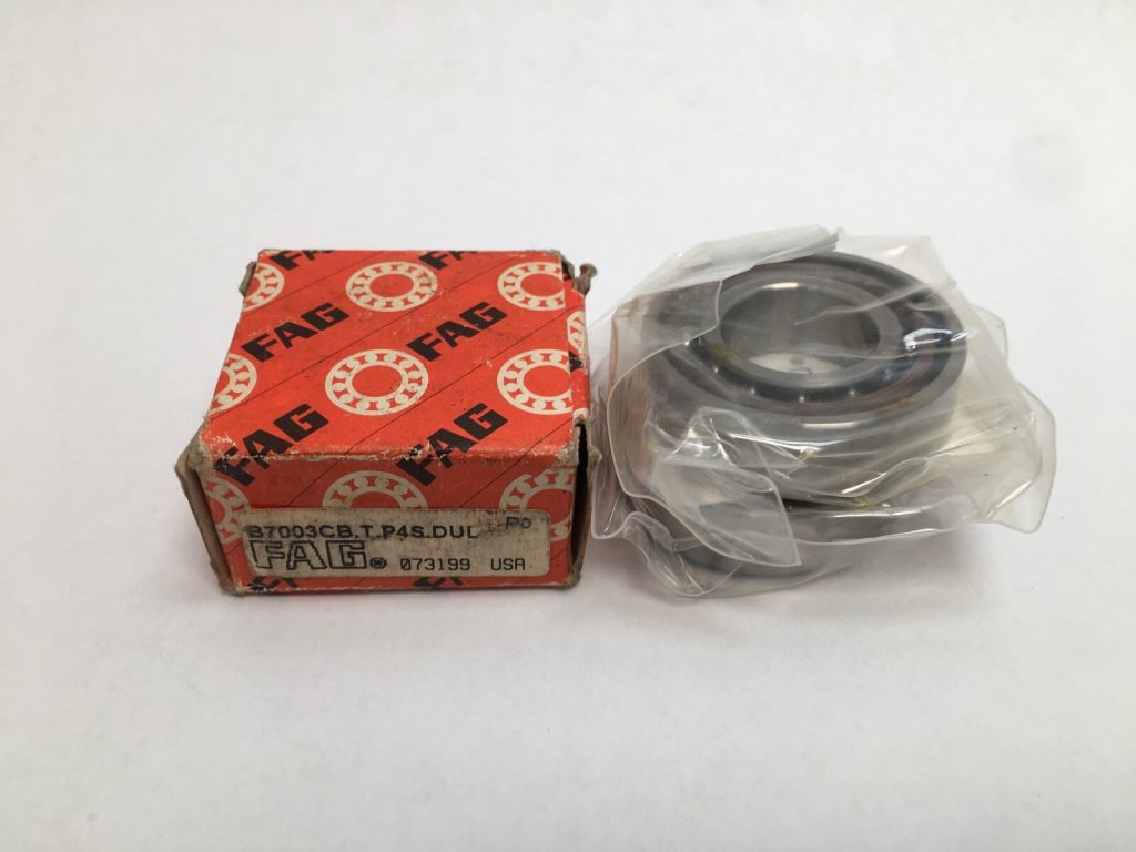 Super Precision Angular Contact Ball Bearing Matched Duplex Pair - 17 mm ID, 35 mm OD, 10 mm Width, 15 Degree Contact Angle, Phenolic Cage, Light Preload