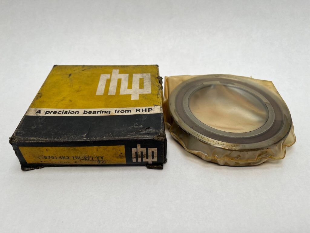 Angular Contact Ball Bearing - 70 mm ID, 110 mm OD, 20 mm Width, 15 Degree Contact Angle, Phenolic Cage, Light Preload, Universal Face Control