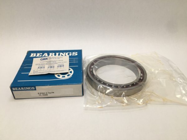 GMN S61921ETAP4 super precision bearing in plastic wrap next to its original GMN BEARINGS box
