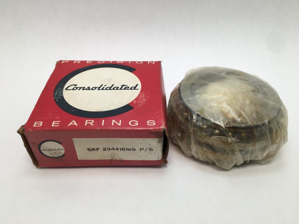Double Direction Axial Angular Contact Thrust Ball Bearing - 80 mm ID, 125 mm OD, 54 mm Total Width, Open, 60° Contact Angle, Machined Brass Cage, SP Precision.