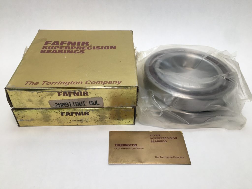 Super-Precision Angular Contact Ball Bearing - 90 mm ID, 140 mm OD, 24 mm Width, Open, 15° Contact Angle, Phenolic Cage, Light Preload, Duplex Pair