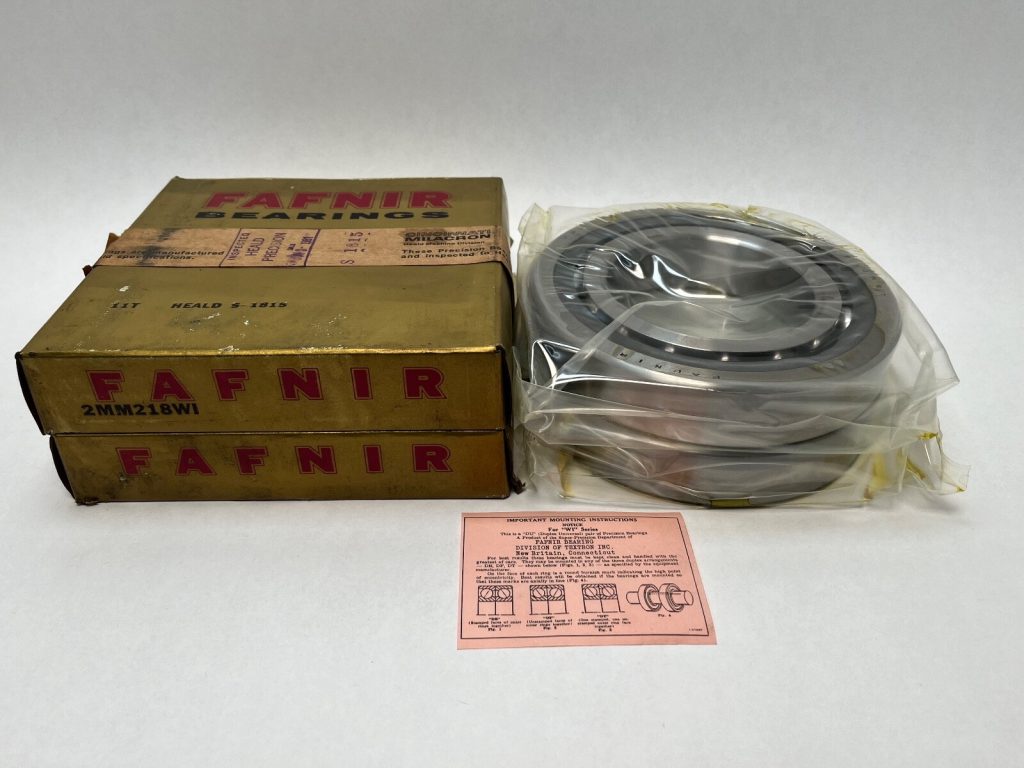 Super Precision Angular Contact Ball Bearing 90x160x30 mm, 15° Contact Angle, Duplex Light Preload, Phenolic Cage, 2 Pcs