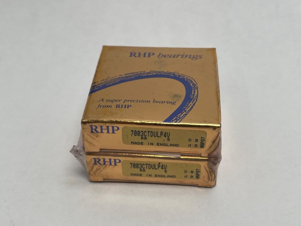 Super Precision Angular Contact Ball Bearing Matched Duplex Pair 17 x 35 x 10 mm 15 Degree Phenolic Cage Light Preload