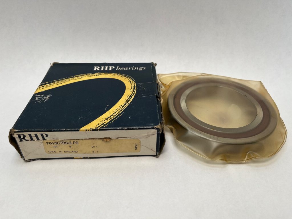 Angular Contact Ball Bearing - 80 mm ID, 125 mm OD, 22 mm Width, Open, 15° Contact Angle, Light Preload, Phenolic Cage, P6 / ABEC 3