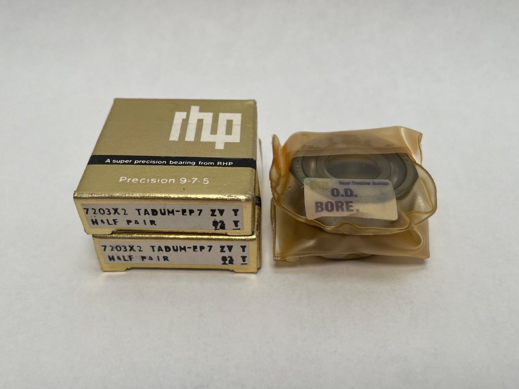 Super Precision Angular Contact Ball Bearing 17x40x12 mm, 15 Degree Contact Angle, Phenolic Cage, Duplex Universal Medium Preload
