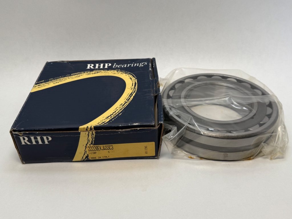 Spherical Roller Bearing — 100 mm ID, 180 mm OD, 46 mm Width, 1:12 Taper Bore, Open, W33 Lubrication Groove, C3 Clearance, Pressed Steel Cage