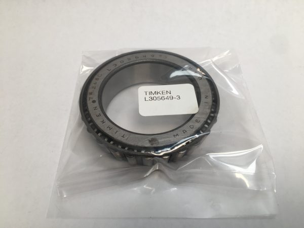 Timken L305649-3 tapered roller bearing cone in a plastic bag with Timken label
