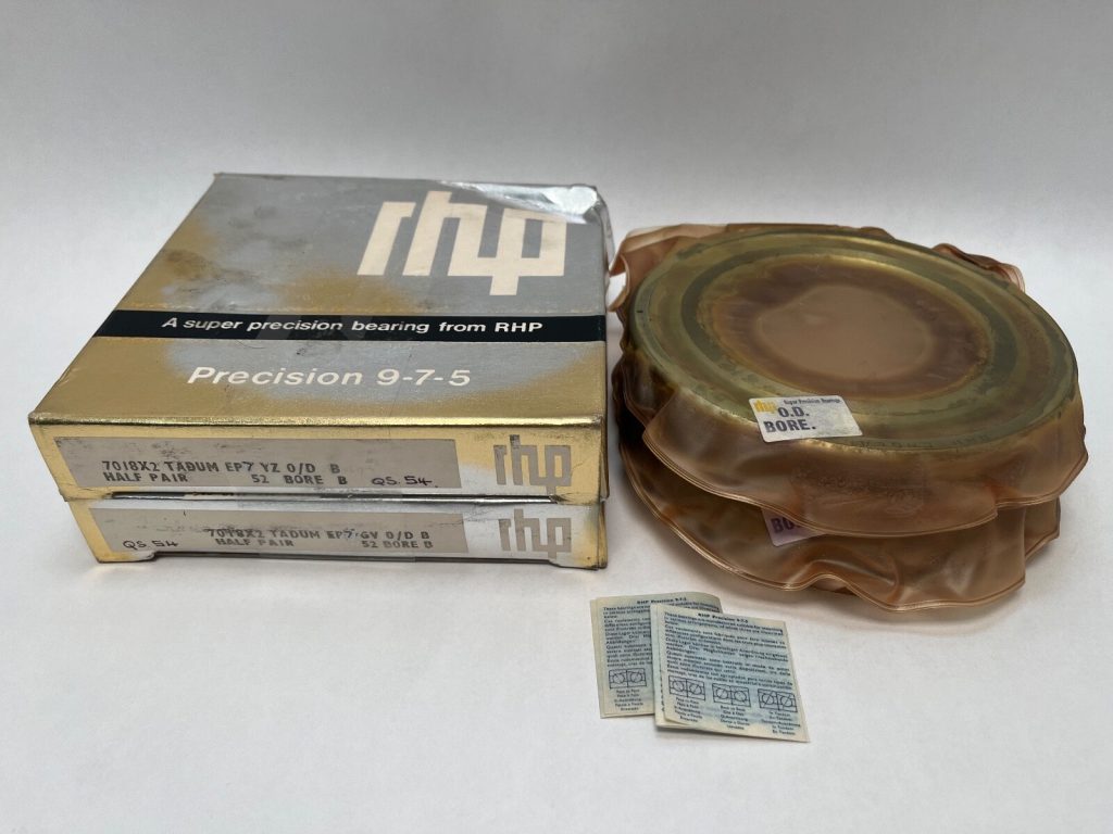 Matched Duplex Pair Angular Contact Ball Bearings 90x140x24 mm 15° Medium Preload ABEC 9