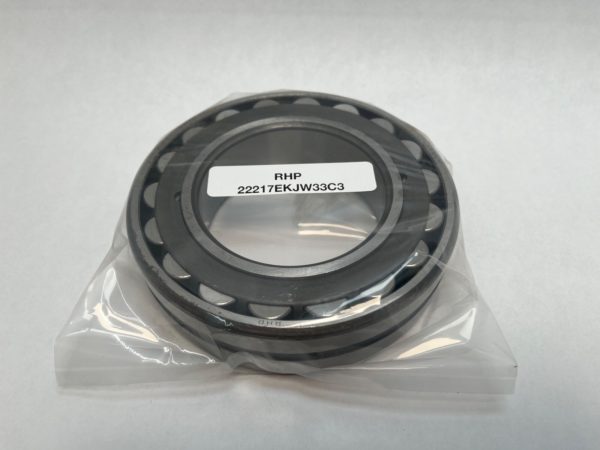 RHP 22217EKJW33C3 spherical roller bearing in plastic packaging, labeled with part number