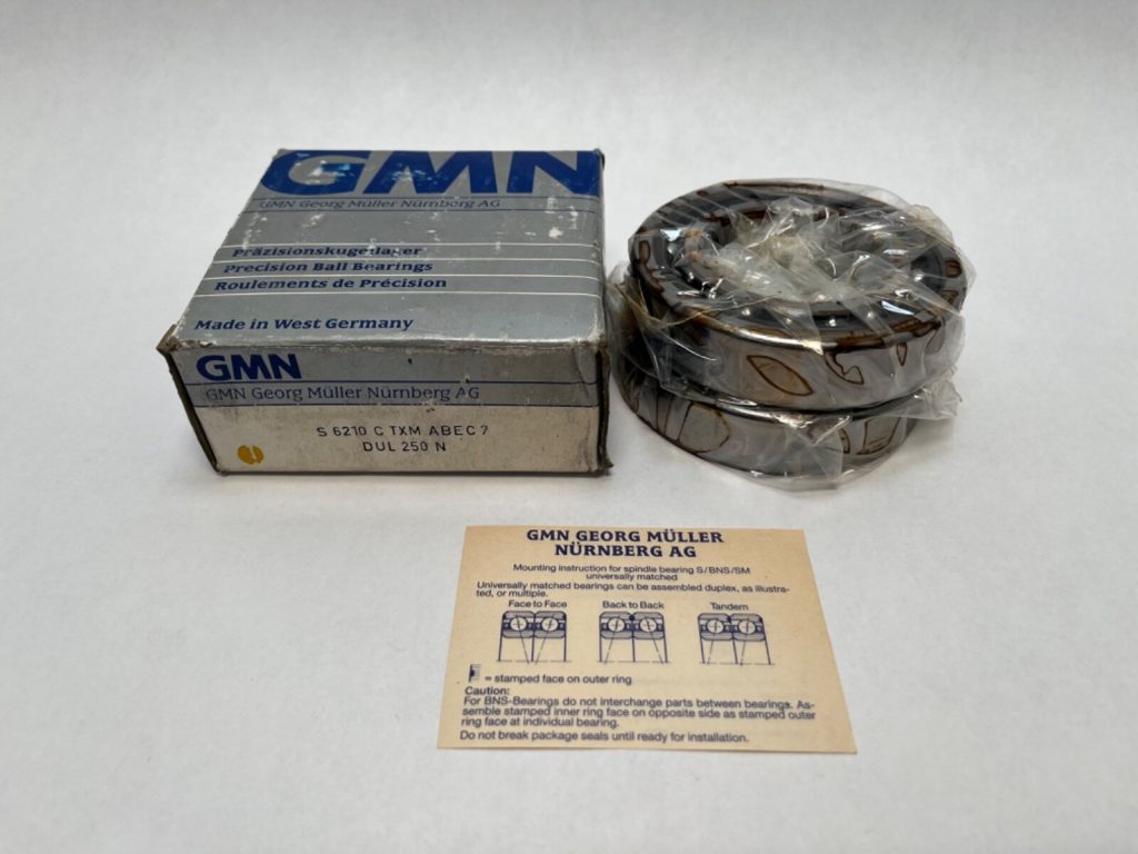 Super Precision Angular Contact Spindle Bearing Pair 50x90x20 mm 15° ABEC 7 Phenolic Cage Light Preload