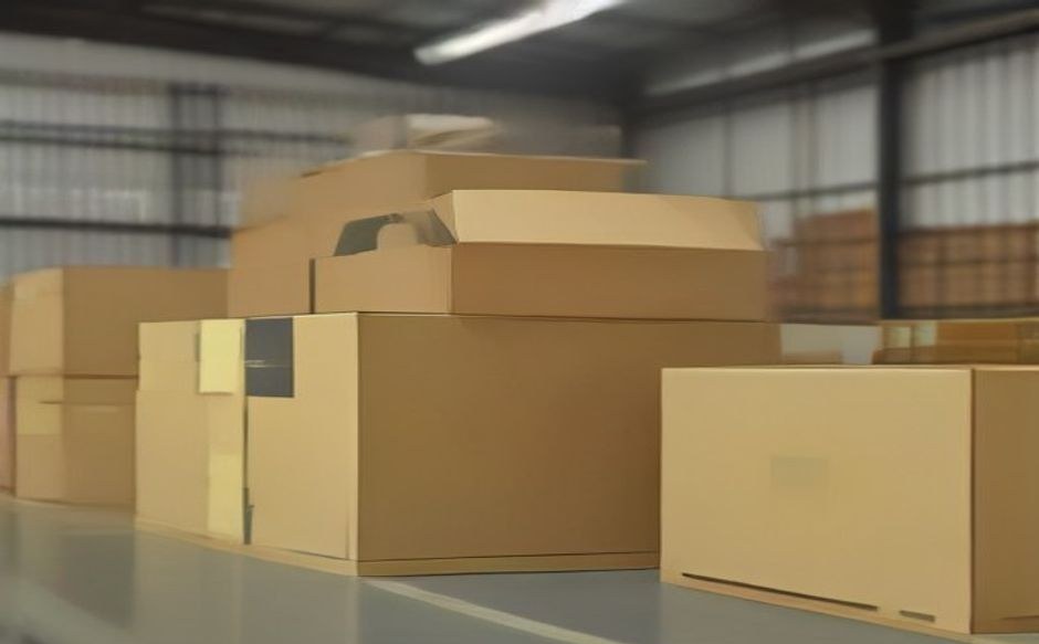 Warehouse worker packing linear bearing orders for same-day shipping
