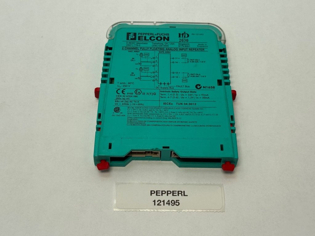 2-Channel Intrinsic-Safety Isolated Barrier / SMART Transmitter Power Supply, 4-20 mA or 1-5 V, HART, Ex ia, SIL 2