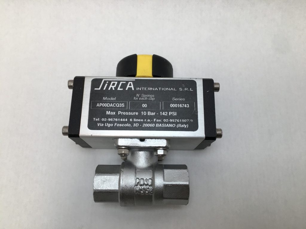 Butterfly Valve with Double Acting Pneumatic Actuator — AP Size 00, 10 bar