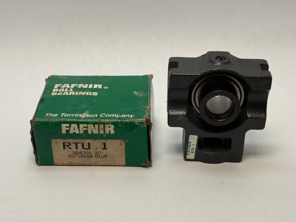 Take-Up Ball Bearing Unit — 1 in Bore, Eccentric Locking Collar, Cast Iron Side-Mount Frame, Shroud Seal