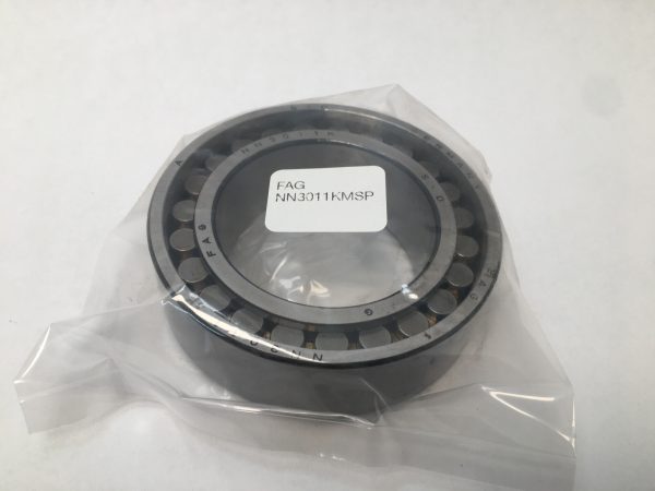 FAG NN3011KMSP double-row cylindrical roller bearing with label, wrapped in plastic