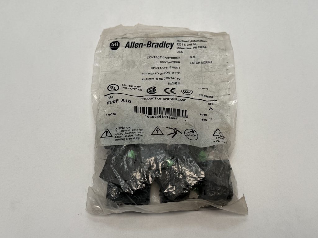 Allen-Bradley 800F-X10 Ser A Contact Cartridge N.O. Latch Mount Bag Of 10