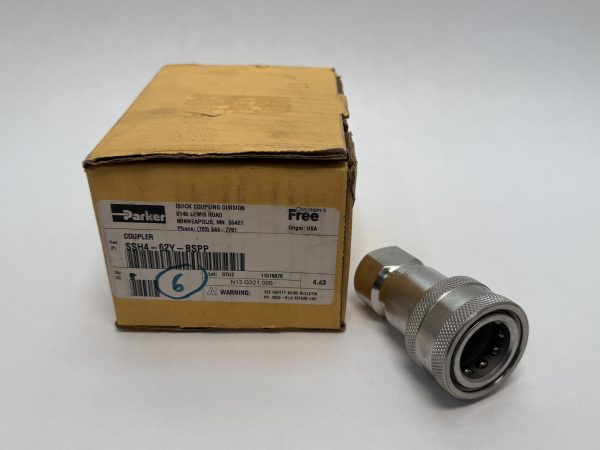 Parker SSH4-62Y-BSPP hydraulic quick coupler – image 1