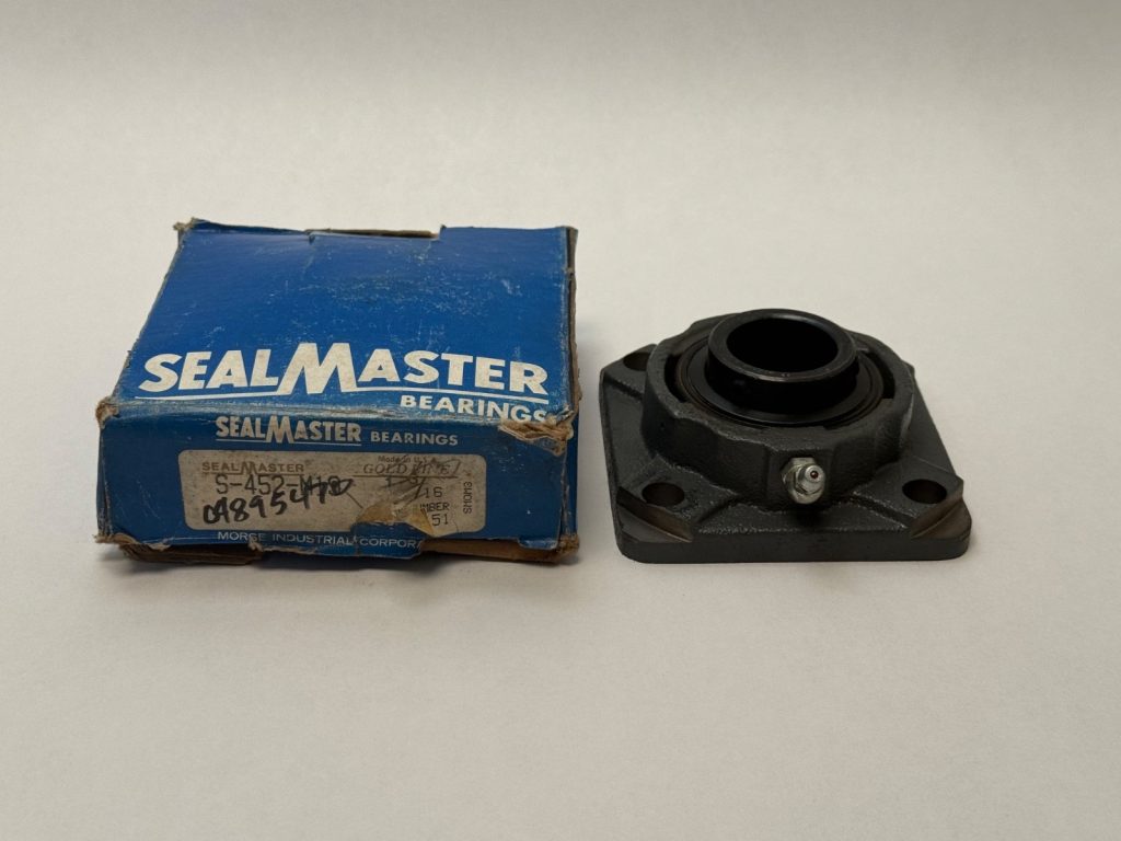 Four-Bolt Flange Ball Bearing — 1-3/16 in Bore, Cast Iron Housing