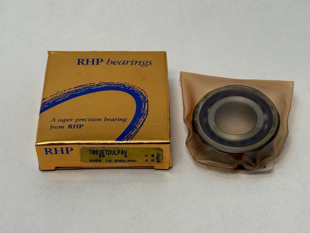 Angular Contact Ball Bearing - 17 mm ID, 35 mm OD, 10 mm Width, 25° Contact Angle, ABEC 7 / P4, Light Preload, Open.