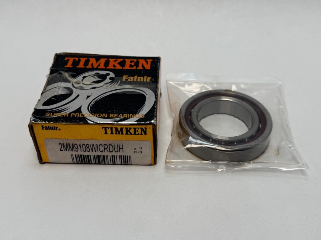 Angular Contact Ball Bearing - Straight Bore, 40 mm ID, 68 mm OD, 15 mm Width, Open, 15° Contact Angle, Heavy Preload.