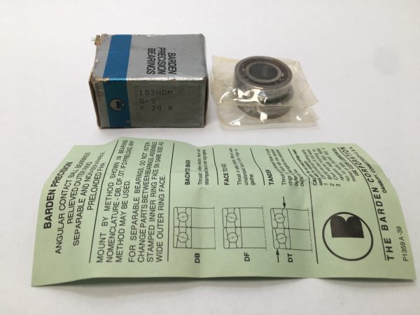 Barden 103HDM angular contact bearing duplex set – image 1