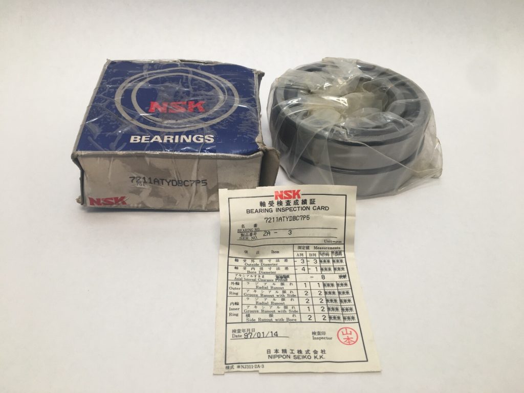 Angular Contact Ball Bearing Matched Pair - Straight Bore, 55 mm ID, 100 mm OD, 21 mm Width Each, Open, 30° Contact Angle, Back-To-Back Duplex, ABEC 5