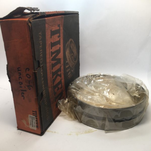 Timken 67920CD tapered roller bearing double cup in shrink wrap next to its original Timken box