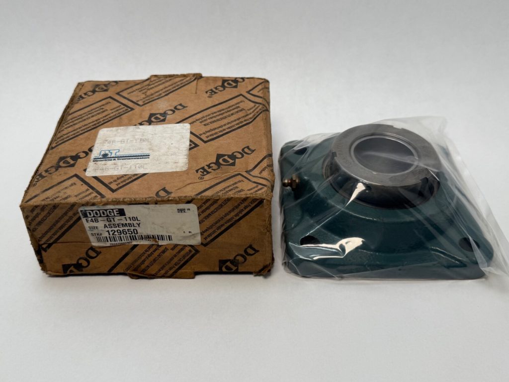 Cast Iron 4-Bolt Flange Unit – 1-5/8 in Bore, Grip-Tight Adapter, Self-Aligning Ball Insert, Regreasable