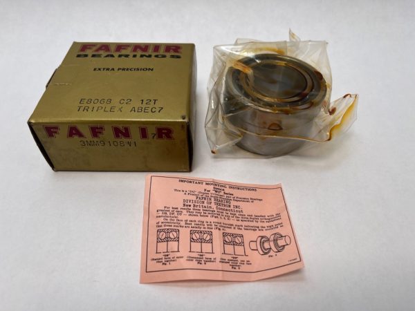 Fafnir 3MM9108WI TUL angular contact bearing set – image 1