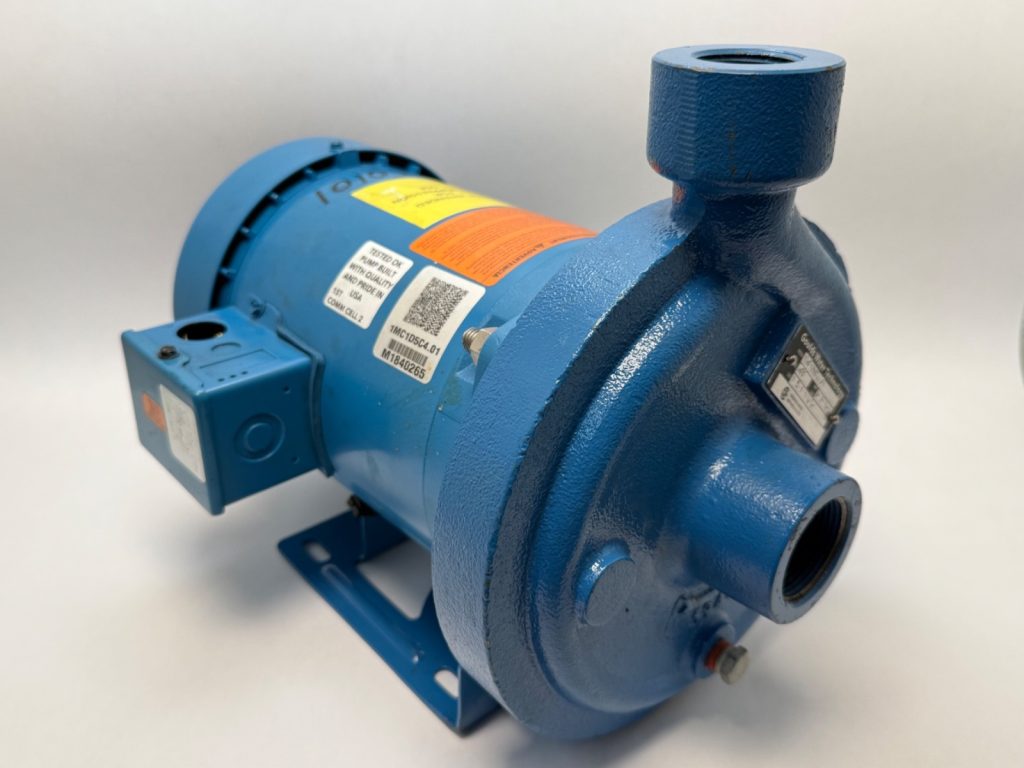Centrifugal Pump — MCC Series, 3/4 HP, 3 Phase 208-230/460 V TEFC, 1-1/4 x 1 in NPT, Cast Iron, 316L Impeller, Viton Seal