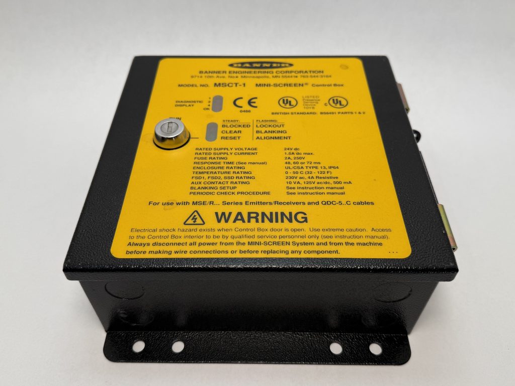 Banner MSCT-1 MINI-SCREEN Control Box Safety Light Curtain Controller 24VDC