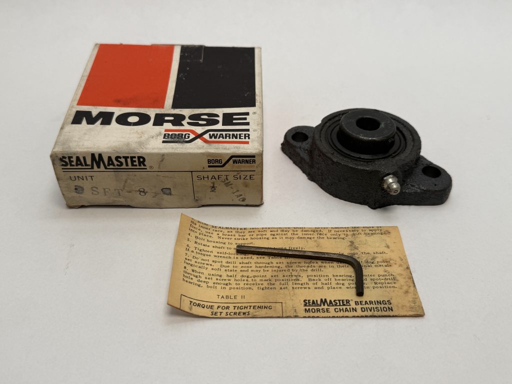 Sealmaster SFT-8 2-Bolt Flange Bearing SFT8 SFT-8 1/2" Shaft w/ Wrench Morse