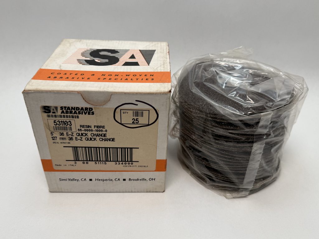 Standard Abrasives 531103 Resin Fiber Disc 5" 36 Grit Quick Change TS 25 Pcs
