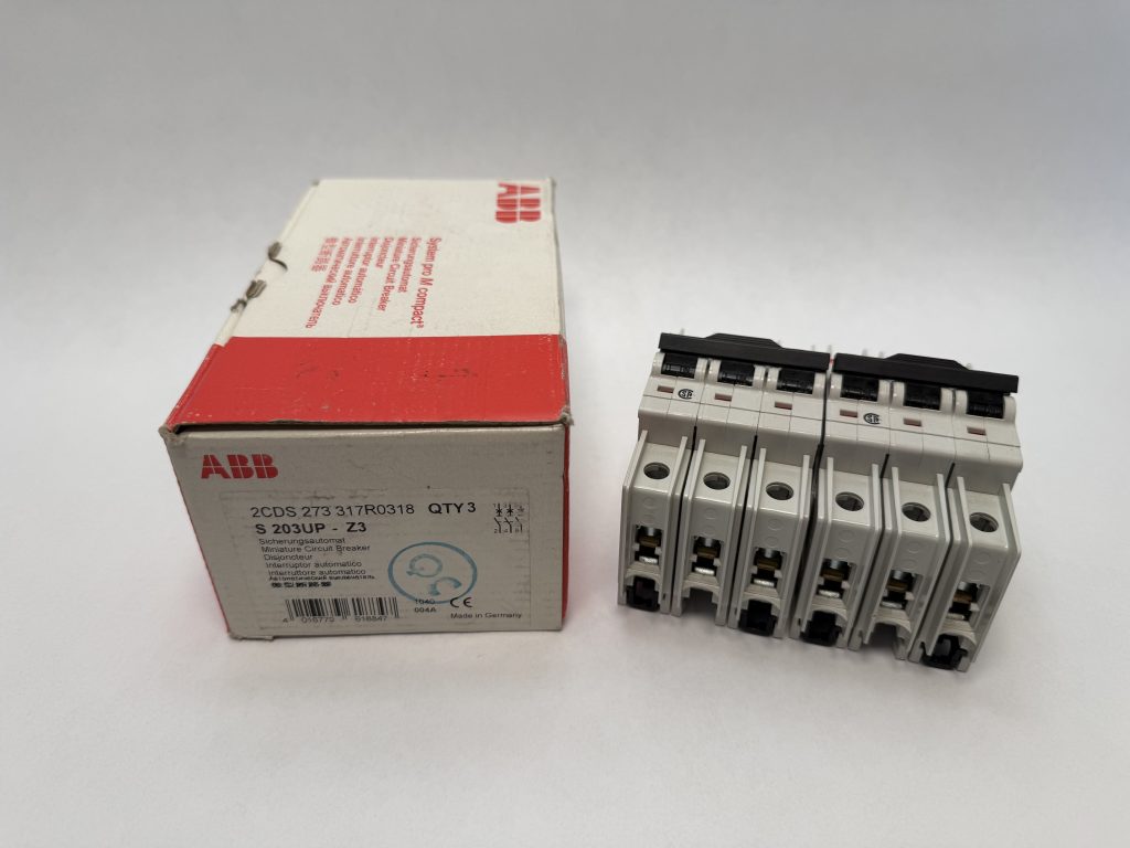 ABB S203UP-Z3 Miniature Circuit Breaker 3 Pole 3A Z Curve UL 489 480Y/277V 2 Pcs