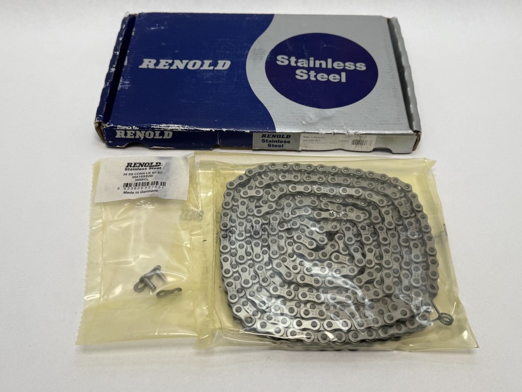 Renold 35A1SSX10FT #35 Stainless Steel Roller Chain 3/8" Pitch 10 ft 35SSRB