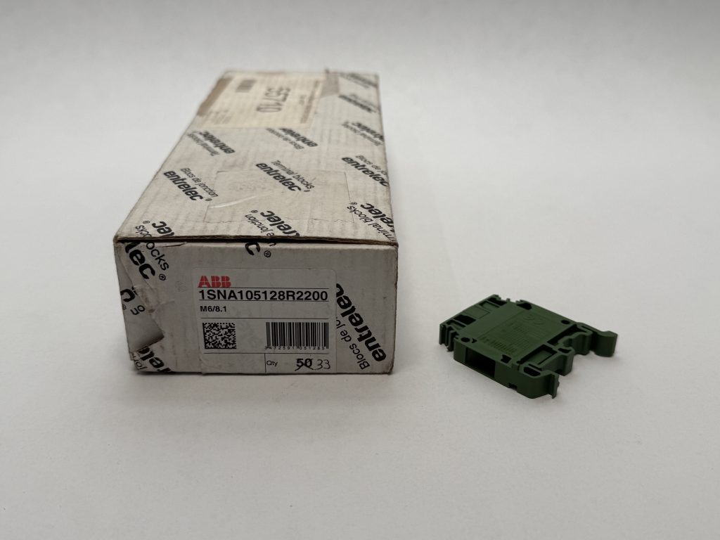 ABB 1SNA105128R2200 M6/8.1 Feed-Through Terminal Block 6mm² Green 33 Pcs