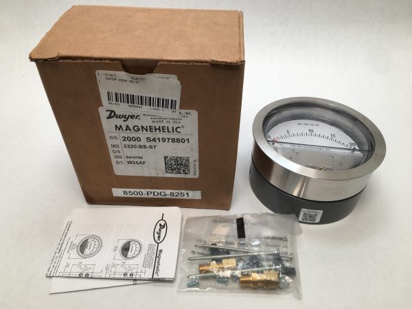 Dwyer 2220-SS-ST Magnehelic differential pressure gauge – image 1
