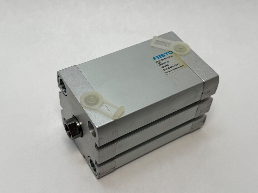Compact Pneumatic Cylinder – 50 mm Bore, 60 mm Stroke, Double-Acting, ISO 21287