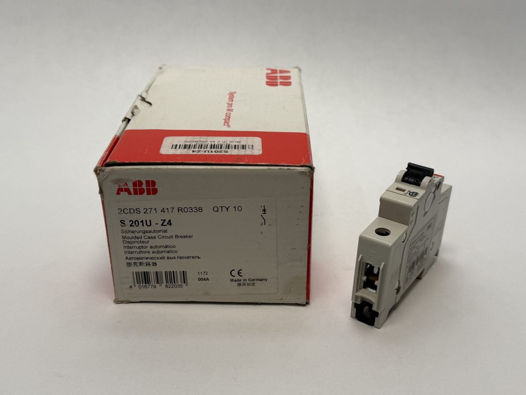 ABB S201U-Z4 Miniature Circuit Breaker 1 Pole 4A Z Curve UL 489 240V Box Of 10