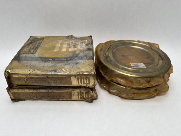 RHP super precision angular contact ball bearing matched tandem pair, shrink-wrapped, beside original boxes