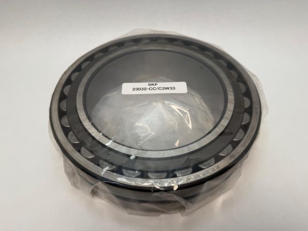 SKF 23032-CC/C3W33 spherical roller bearing, shrink-wrapped, with label showing part number