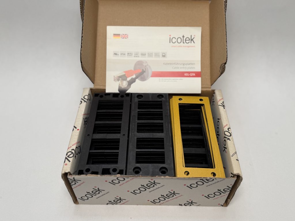 Icotek 42241 KEL 24/10 Split Cable Entry Frame Black IP54 112x36mm Box Of 10